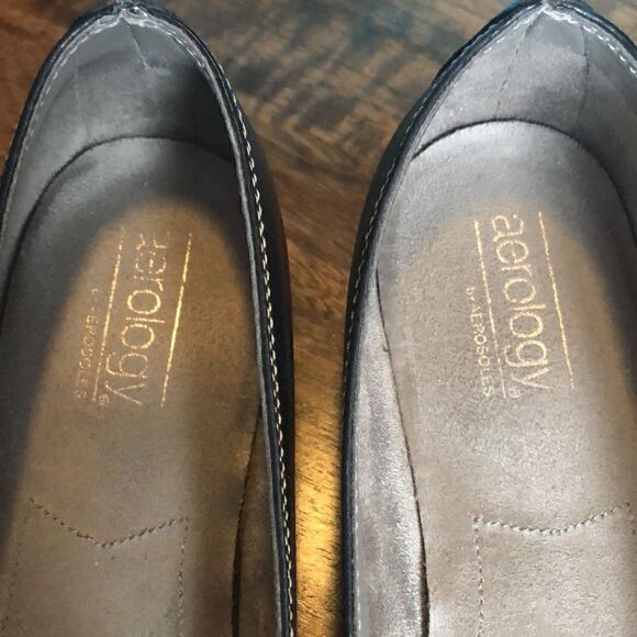 Aerology by Aerosoles “Epitome” Black Loafer Flats-size 7.5 Wide - Picture 7 of 8